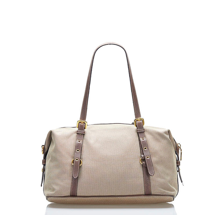 Prada Prada Logo Jacquard Bauletto Bag