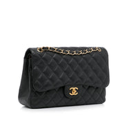Chanel Classic Double Flap Jumbo Black Caviar Gold