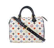 Louis Vuitton
White Multicolor Monogram Canvas Game On Speedy Bandoulière 30 Gold Hardware