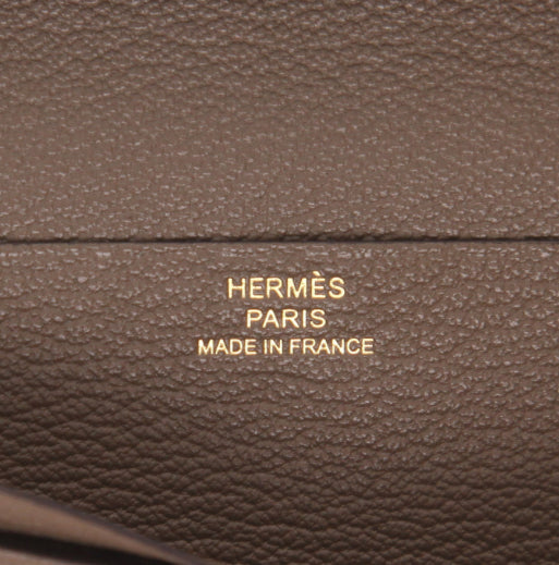 Portafogli Hermès Bearn in pelle etoupe