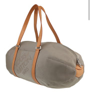 Borsa da viaggio Louis Vuitton Attaquant in tela beige e pelle naturale