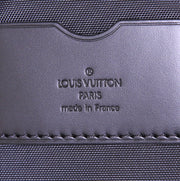 Valigia flessibile Louis Vuitton Pegase in tela a scacchi e pelle nera