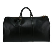 Borsa da viaggio Louis Vuitton Keepall 50 in pelle Epi nera