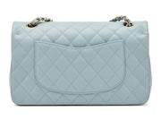 Chanel
Light Blue Quilted Caviar Medium Classic Double Flap Light Gold Hardware, 2022