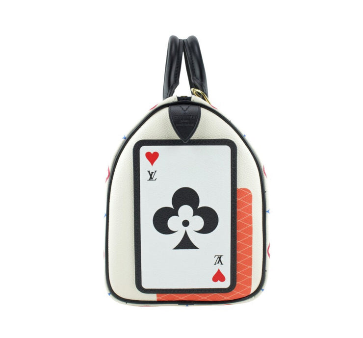 Louis Vuitton
White Multicolor Monogram Canvas Game On Speedy Bandoulière 30 Gold Hardware