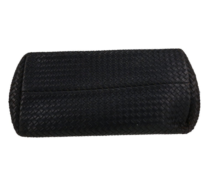 Shopping bag Bottega Veneta Cabat in pelle intrecciata nera