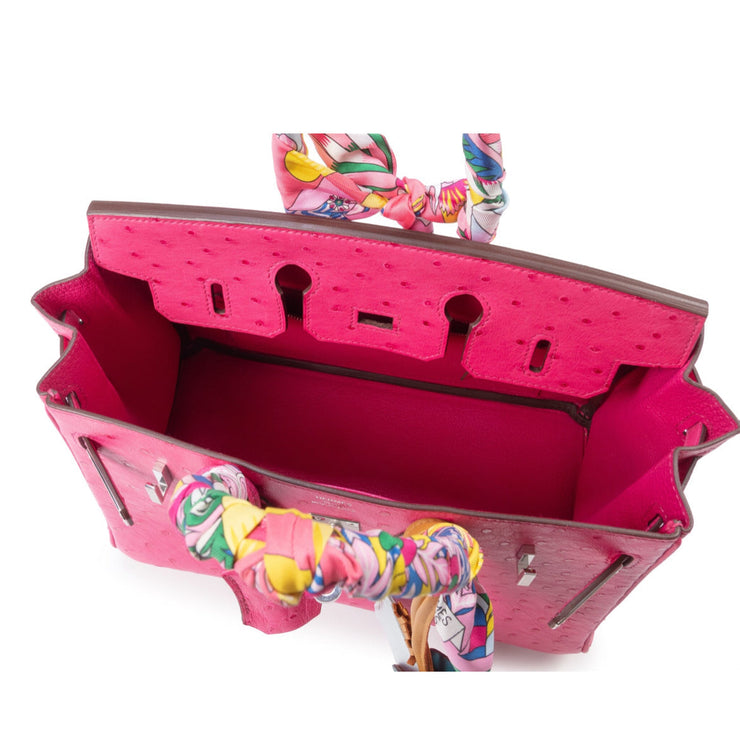 Hermès
Rose Tyrien Ostrich Birkin 25 Palladium Hardware, 2019