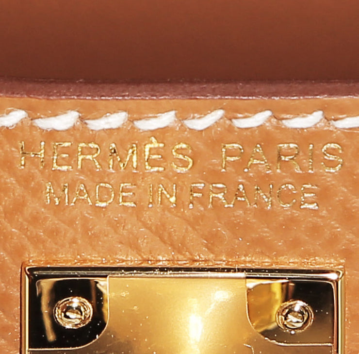 Borsa Hermès Kelly 20 cm in pelle Epsom gold