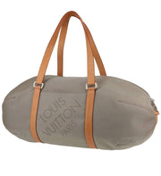 Borsa da viaggio Louis Vuitton Attaquant in tela beige e pelle naturale