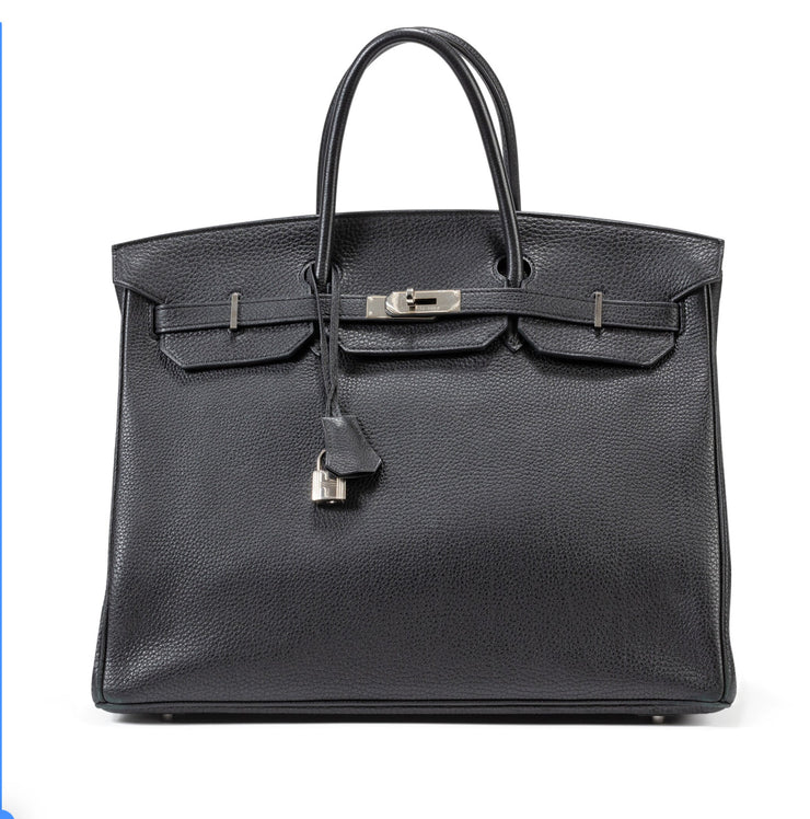 Hermès
Black Clémence Birkin 40 Palladium Hardware, 2010