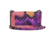 Chanel
Chanel Multicolor Graffiti Flower Power Quilted Lambskin Old Medium Boy Bag Silver Hardware, 2020