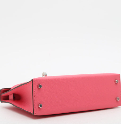 Borsa Hermès Kelly 20 cm in pelle Epsom rosa azalea