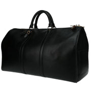 Borsa da viaggio Louis Vuitton Keepall 50 in pelle Epi nera