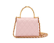 Chanel
Pink Quilted Lambskin Enamel Micro Extra Mini Handle Clutch with Chain Brushed Gold Hardware, 2022