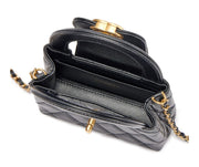 Chanel
Black Quilted Aged Calfskin Mini Nano Kelly Bag Brushed Gold Hardware, 2024