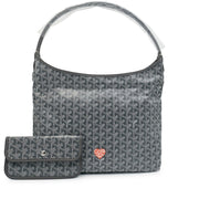 Goyard
Grey Goyardine Canvas and Chevroches Calfskin Boheme Hobo Bag