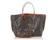 Goyard
Black and Tan Chevroches Calfskin and Goyardine Canvas Anjou GM Tote