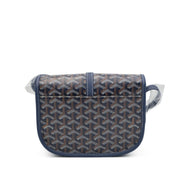 Goyard
Navy Blue Goyardine Canvas and Decize Taurillon Belvedere PM Bag Silver Hardware