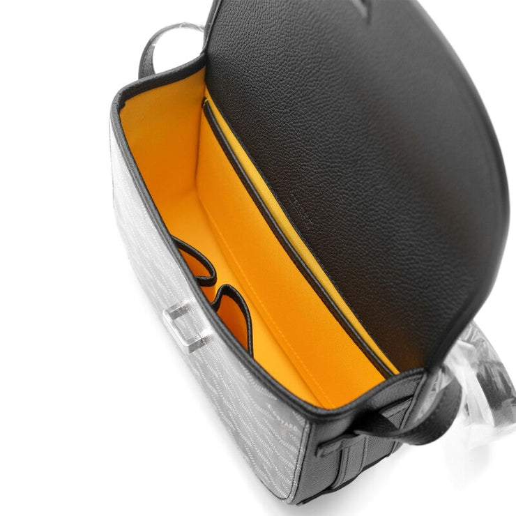 Goyard
Black Goyardine Canvas and Chevroches Calfskin Belvedere PM Bag