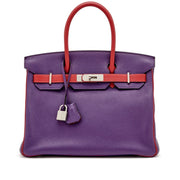 Hermès
Anemone and Rouge Casaque Clémence Birkin 30 Palladium Hardware, 2013