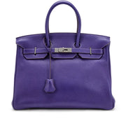 Hermès
Ultraviolet Clemence Birkin 35 Palladium Hardware, 2010