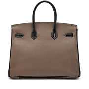 Hermès
Bi-Color Etain and Black Epsom HSS Birkin 35 Brushed Palladium Hardware 2018