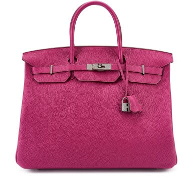Hermès
Cyclamen Epsom Birkin 25 Palladium Hardware, 2004