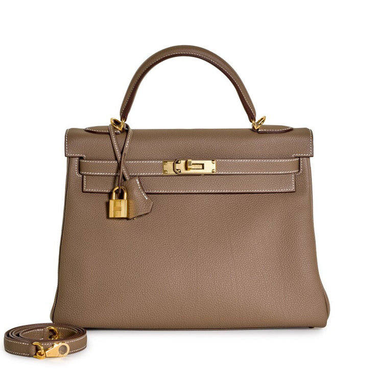 Hermès
Etoupe Togo Kelly 32 Retourne Gold Hardware, 2022