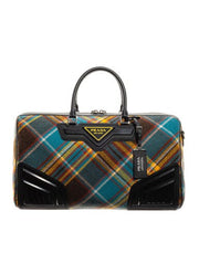 PRADA | TARTAN WOOL TRAVEL BAG. UNIQUE ITEM, NOT IN THE STORES
