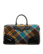 PRADA | TARTAN WOOL TRAVEL BAG. UNIQUE ITEM, NOT IN THE STORES