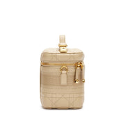 Christian Dior
Beige Cannage Lambskin Small Diortravel Vanity Case Gold Hardware, 2020