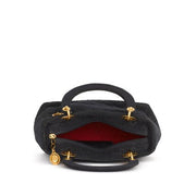 Dior Navy Cloth Cannage Medium Lady Dior Bag with Gold Hardware, circa 2001