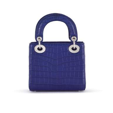 Dior
Blue Matte Crocodile Lady Dior Silver Coated Hardware, 2016