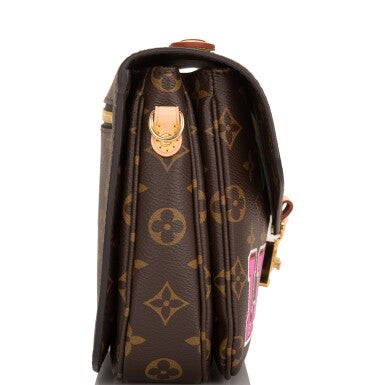 Louis Vuitton Metis Monogram Patches Pochette Metis of Coated Canvas with Golden Brass Hardware
