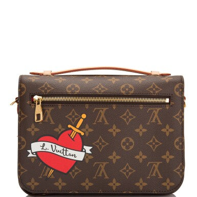 Louis Vuitton Metis Monogram Patches Pochette Metis of Coated Canvas with Golden Brass Hardware