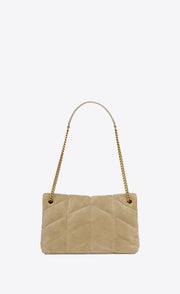 PUFFER PICCOLA IN SUEDE TRAPUNTATO