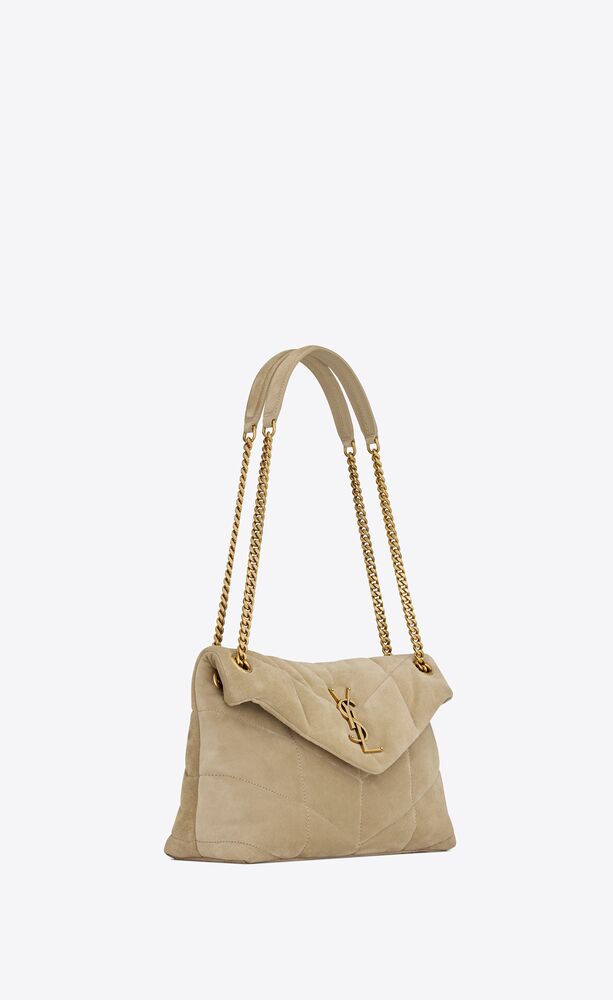 PUFFER PICCOLA IN SUEDE TRAPUNTATO