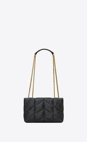 BORSA PUFFER TOY IN PELLE MARTELLATA LUCIDA TRAPUNTATA