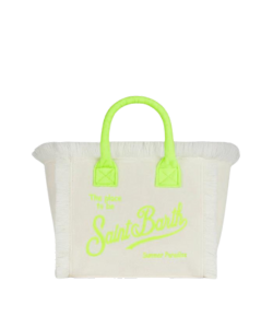 Borsa Colette in spugna bianca con logo Saint Barth