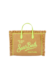 Borsa Colette in paglia con ricamo