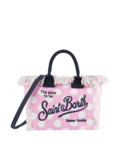 Borsa Colette in tela di cotone a pois