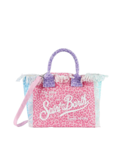 Borsa Colette in tela di cotone pastello animalier