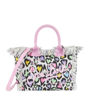 Borsa Colette in tela di cotone dal cuore animalier