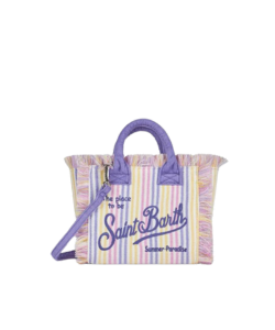 Borsa Mini Vanity in spugna fucsia goffrata