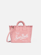 Borsa Mini Vanity in tela di cotone rosa
