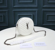 YSL CAMERA BAG VINYLE TONDA IN PELLE WHITE