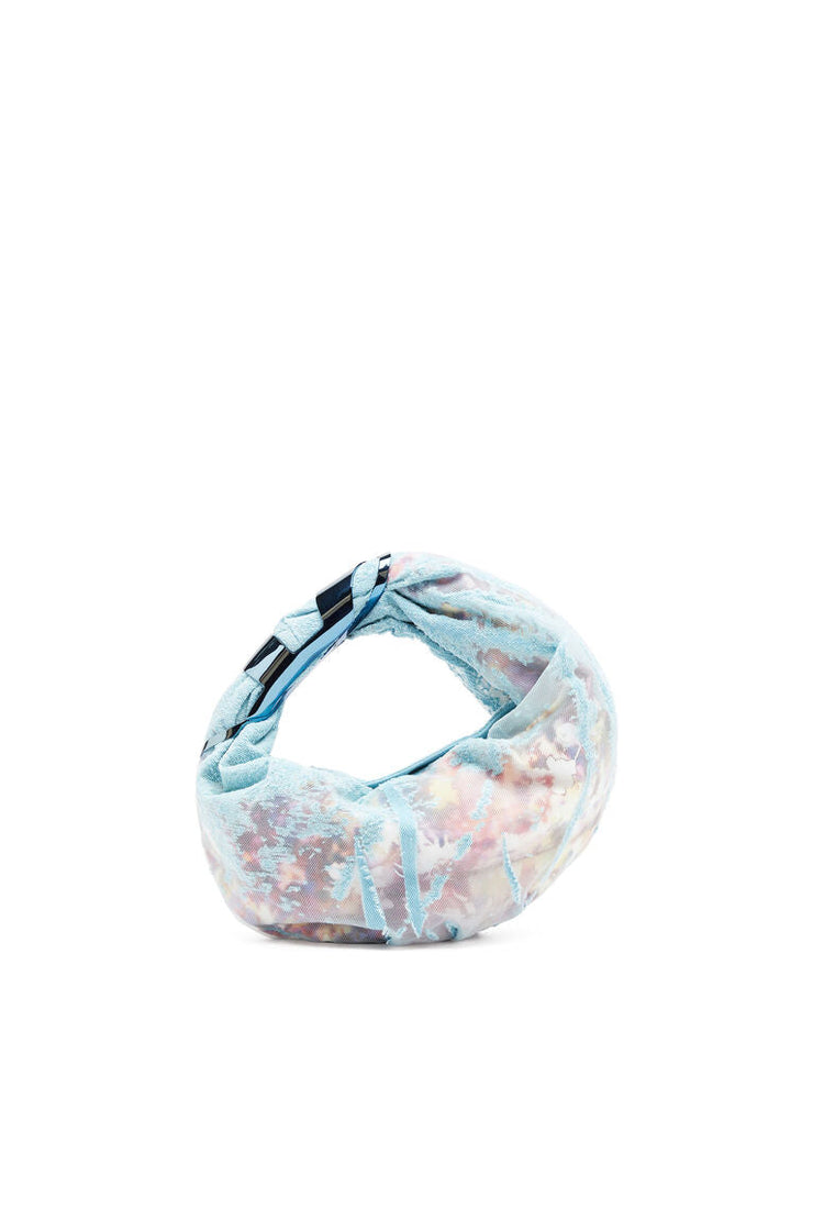 Grab-D S-Borsa hobo in denim dévoré floreale