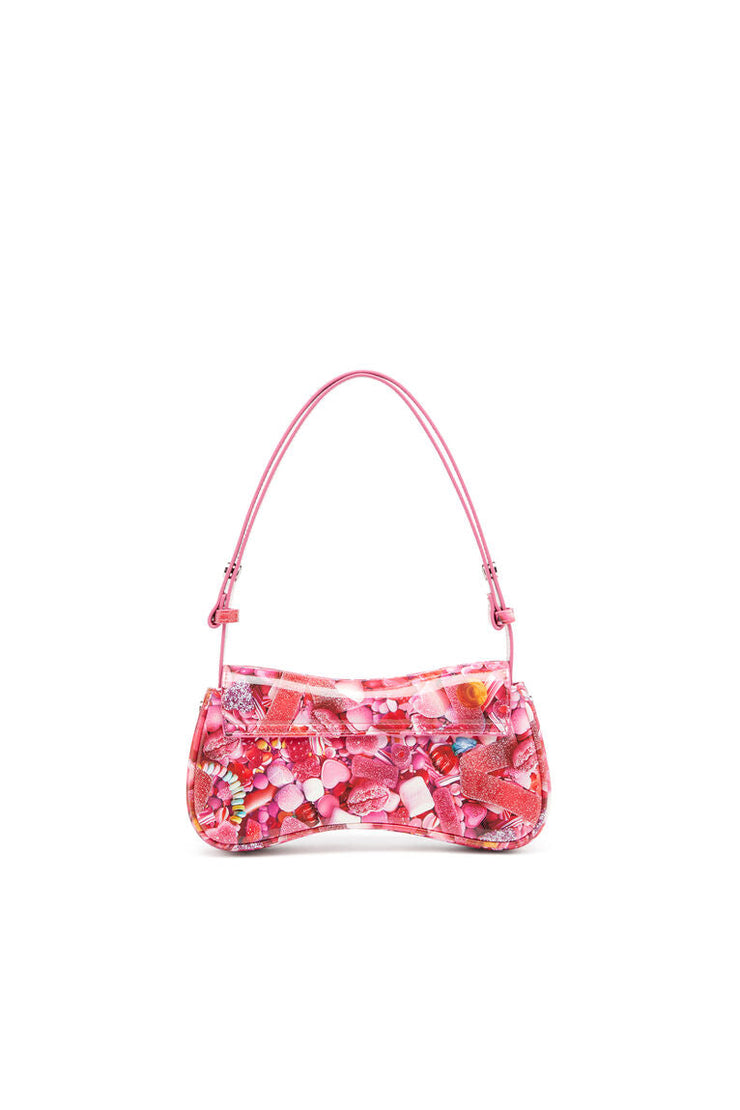 Play-Clutch lucida con stampa