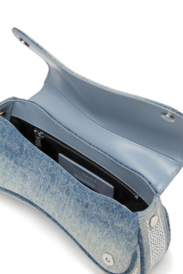 Play-Clutch Crystal in denim solarizzato