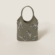 Borsa IVY in gabardine con ricami